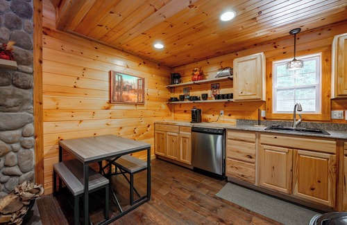 McHenry Cabin | New! Cozy Cub Cabin: Lake Area, Dogs Ok, Hot Tub, Fire Pit!