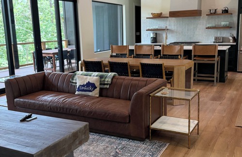 Mill Spring House | New Custom Built Modern Lake House near vineyards, orchards, Biltmore and more.