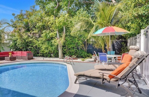 Hallandale Beach Villa | NEW Heated Pool, 10min to Beach, BBQ, Board games