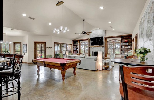 Fredericksburg House | New Hill Country Dream House with pool Table and Firepit and GameShed