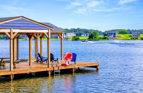 Mineral House | NEW Lake Anna Lakefront Luxury, Private Side, Boat Dock, Boat House, Deck Views