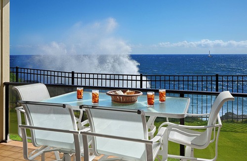 Poipu Condo | New Listing - Stunning Ocean front villa - AC + pool