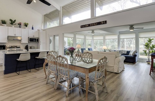 Sea Pines Condo | New listing! Newly Renovated 3BR Sea Pines Villa - 5 min walk to beach Lagoon & Golf Views 3 BR