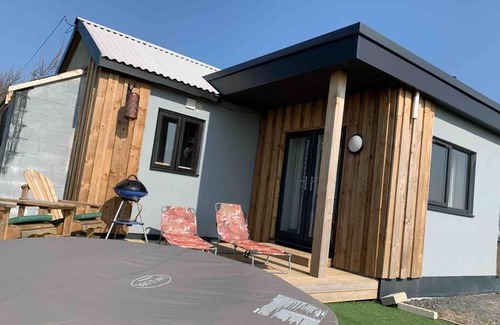 Truro House | New! Lodge with hot tub, wood burner and fab views