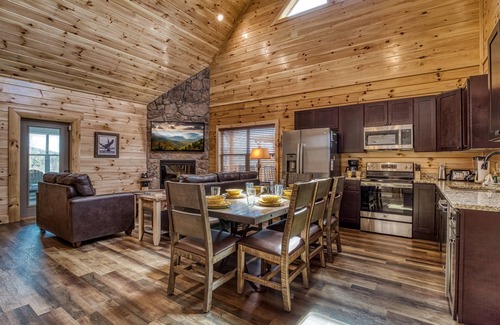 Pigeon Forge Cabin | New log cabin ,private indoor heated pool, Pet Friendly, close to town