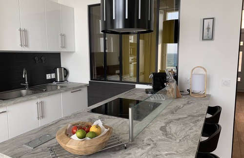Parame Apartment | NEW! Magnificent SEA view . Superb apartment (3 *) renovated feet in the water