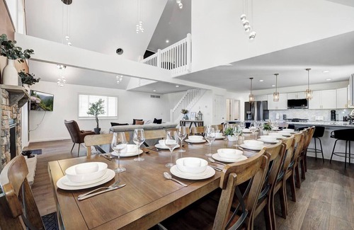 Lake Harmony House | New Modern Luxe Lakeview Retreat: Lake Access, HotTub, Game Room, Firepits, Pets