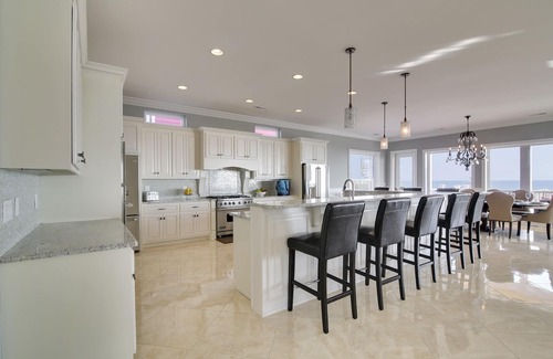 Crescent Beach House | New Oceanfront home with Pool/Spa, Game Rm, Elevator,4 Masters & Movie Theater