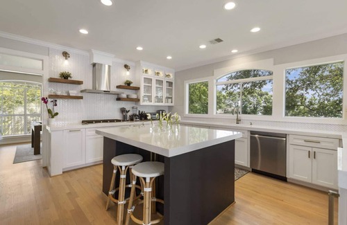 Montgomery House | NEW! Upscale Lakefront Oasis – Pool, Hot Tub, Balcony, Game Room & More