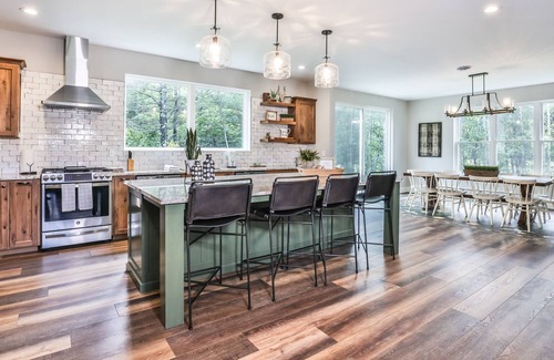 Boulder Junction House | Newly-built, secluded home with firepit, patio, front porch, & gas fireplace
