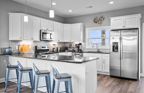 Ocean City Beach House | Newly built, ocean-view home with triple-level decks & elevator - sunset views