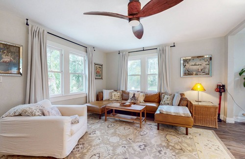 New Smyrna Beach House | Newly remodeled historic cottage with decks, AC, & open layout - dog-friendly