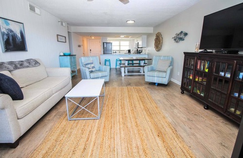 New Smyrna Beach Condo | Newly Renovated, Oceanfront Condo on Non-Driving Beach! Stunning Interior!