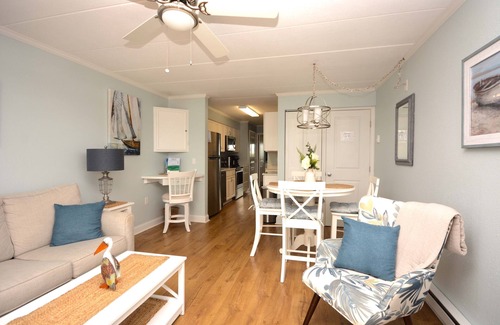 Midtown Ocean City Condo | Newly-renovated 1 bedroom oceanfront condo with free WiFi and gorgeous ocean view located midtown and just steps to the beach!