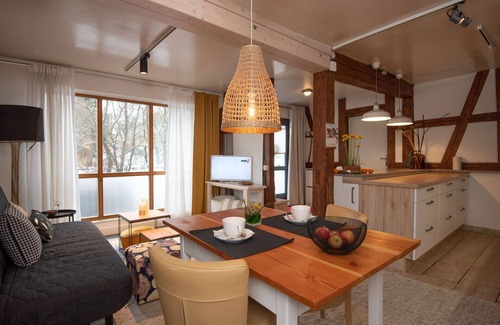 Suhl Apartment | Nice apartment for 4 guests with WIFI, TV, patio and pets allowed