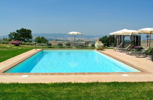 Gambassi Terme Villa | Nice apartment in villa with A/C, WIFI, pool, TV, terrace, panoramic view, close to San Gimignano