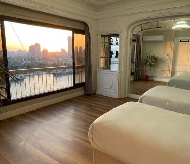 Downtown Cairo Apartment | Nilefront 3BR Steps fromTahrir Sq Zamalek island