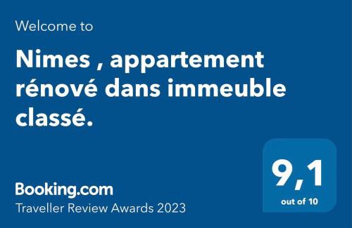Nimes City Centre Apartment | Nimes , appartement rénové dans immeuble classé.