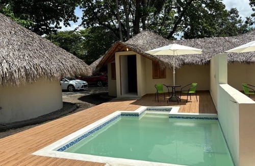 Nizao Cabin | NizaoBeachLodge-1Br-1Bd-2Px-PrivateJaccuzi-FrontBeach-WiFi-SeaView