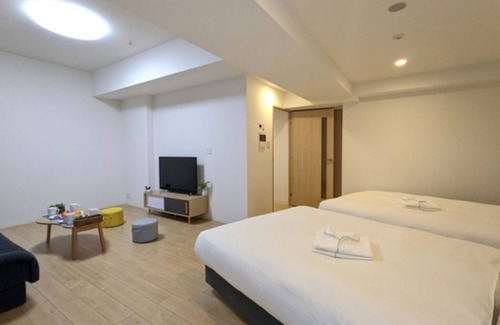 Tennoji Hotel | Nonsmoking Corner double bed x2 Standard plan/Osaka Ōsaka