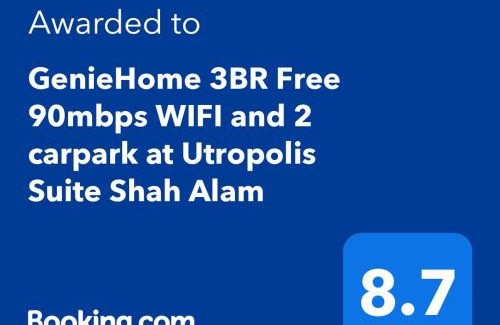 Shah Alam Apartment | NORDIC Geniehome2BR1studio Free 90mbps WIFI and Carpark at Utropolis Suite Shah Alam
