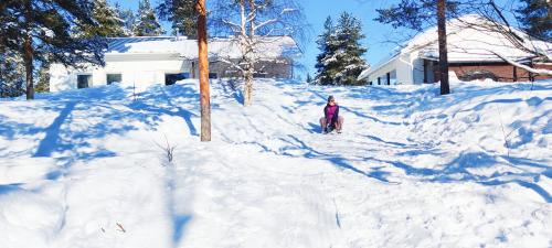 Rovaniemi Villa | Nordic Villa with private sledding hill and fire pit