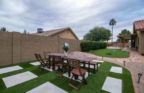 Paradise Valley Village House | North Scottsdale 4 Bdrm Vacation Sanctuary with Pebble Tech Pool