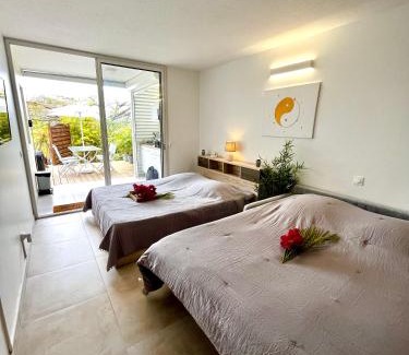 Le Diamant Apartment | NOUVEAU studio chaleureux avec jacuzzi privé & piscine