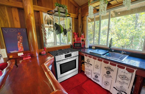 Keaau Cabin | November SALE-TreeHouse Vibe AC-WiFi-BBQ-W&D-Cliffs.