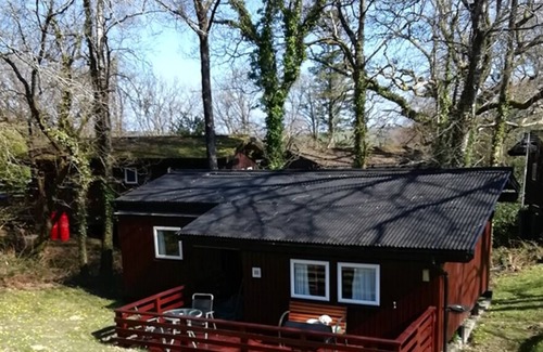 Cenarth House | Nuthatch Lodge is set in 24 acres of wood/parkland near the village of Cenarth