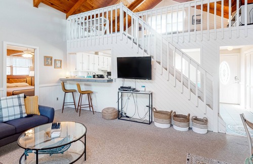 Avon House | OBX beach house with ocean views, decks, private hot tub, & seasonal pool access