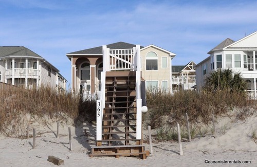 Ocean Isle Beach House | Ocean Front 365 W.First - 6br, elevator, private pool, private walk to beach