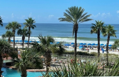 Panama City Beach Condo | Ocean & Large Pool Facing Beautiful Condo on 3rd floor with same floor parking