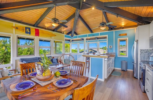 Princeville House | Ocean & mountain view home in amazing setting with pool - walk to Anini Beach