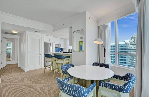 Mid Beach Condo | Ocean view corner suite. 2 Balconies, full kitchen, washer/dryer. No resort fee!