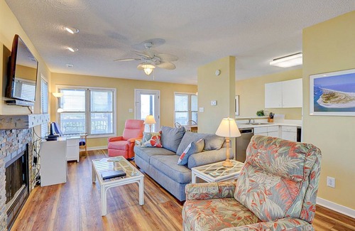 Topsail Beach House | Ocean-view duplex with pool, W/D, central AC, & beach access- dog-friendly