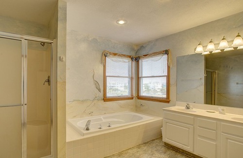 Avon House | Ocean view home with private pool, hot tub, decks & fast WiFi - near the beach