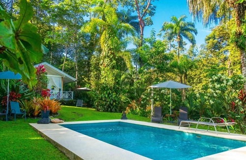 Punta Uva Cottage | Ocean view luxury property, AC, pool in the jungle at short walk to the beach.