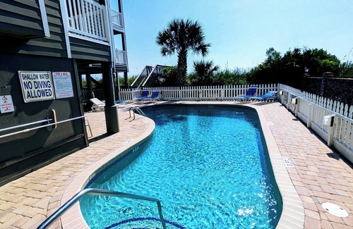Surfside Beach Condo | Oceanfront 2 Bedroom with Pool, Linens included. Relax at "Latitude Adjustment"!