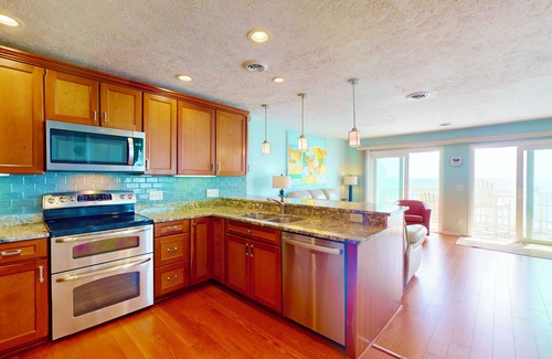 Kure Beach Condo | Oceanfront, 2 story, end unit. Indoor Pool, Hot Tub, Gym&Sauna. Recent updates!
