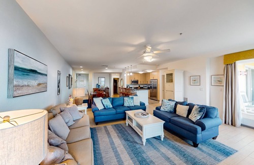 Sandbridge Condo | Oceanfront condo with 2 balconies, beach views, W/D & pool & gym