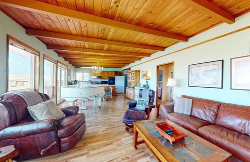 Rockaway Beach House | Oceanfront, dog-friendly home with washer/dryer & fireplace