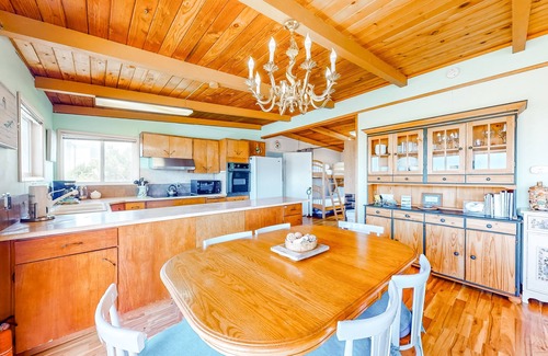 Rockaway Beach House | Oceanfront, dog-friendly home with washer/dryer & fireplace