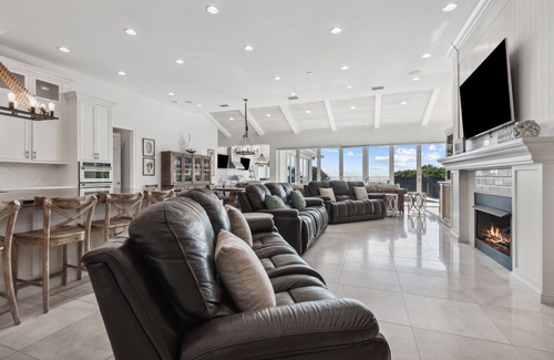 Fernandina Beach House | Oceanfront | Luxury Beachfront Home | Wall to Wall Folding Glass Doors Opening to Private Pool Deck
