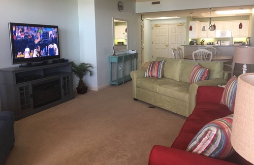 Arcadian Shores Condo | OCEANFRONT OASIS. Waves echo throughout this cozy family condo.