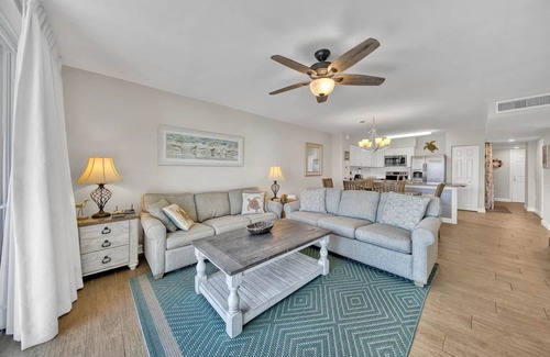 Fort Walton Beach Condo | Oceanfront Poolside Condo-Ground floor-Private Patio-IP107-55 steps to the Beach