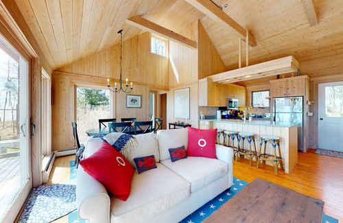 Brooklin House | Oceanfront retreat with sunrise views, screened porch, & deck