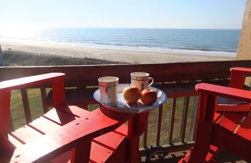 Sneads Ferry Condo | Oceanfront Sunrises, Soundside Sunsets, Dolphins & More from your deck