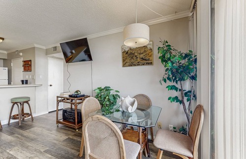 Galveston Condo | Oceanfront San Luis Resort Condo with views, shared hot tub & pool w/waterslide