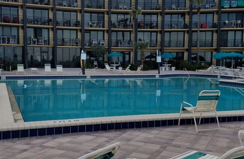 Daytona Beach Shores Apartment | Oceanfront resort, just steps from the sand and surf. Outdoor & indoor pools.